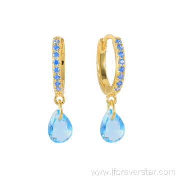 Trendy Jewelry Tear Drop Gemstone Earrings